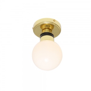 Ayr Small Globe Flush Bathroom Ceiling Light 12cm IP65